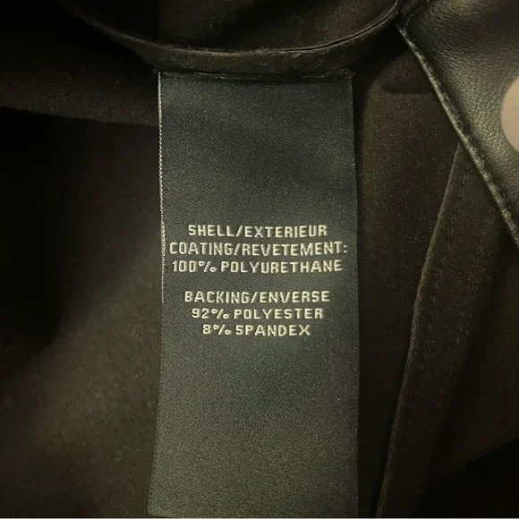 7 For All Mankind Black Leather Look Pants GUC M - Picture 6 of 7